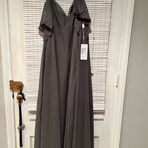 Dress from JJ House. Color is steel gray